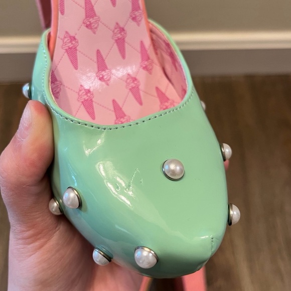 Iron Fist Mint and Pink Platform Heels - Picture 4 of 16